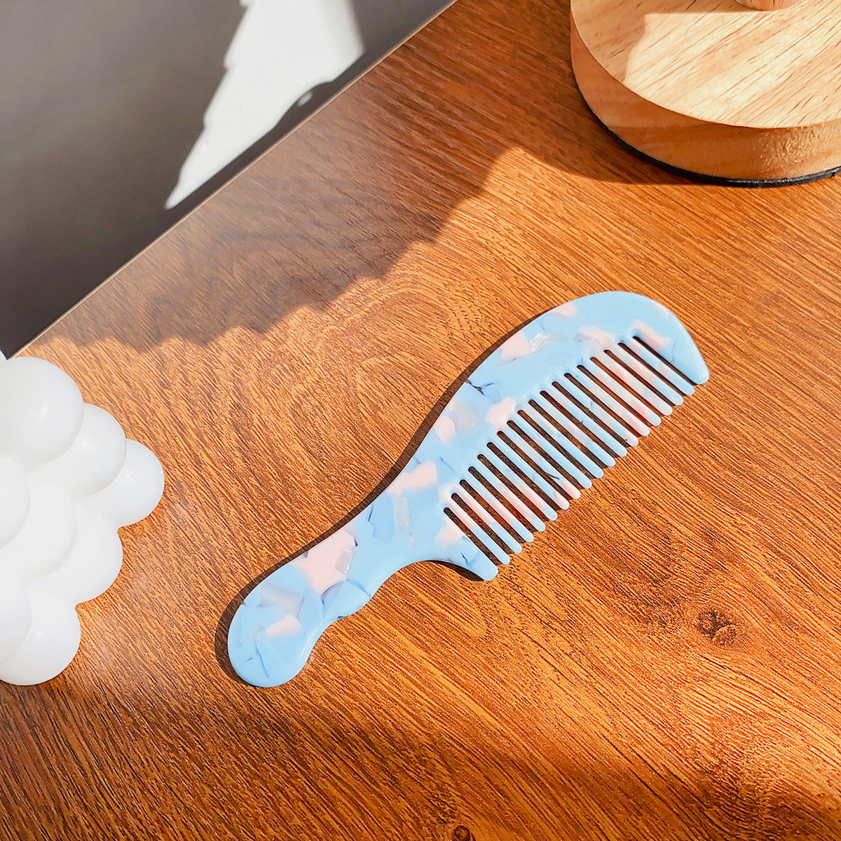 Portable plastic acetic acid acetate handle hair combs (5 pcs)