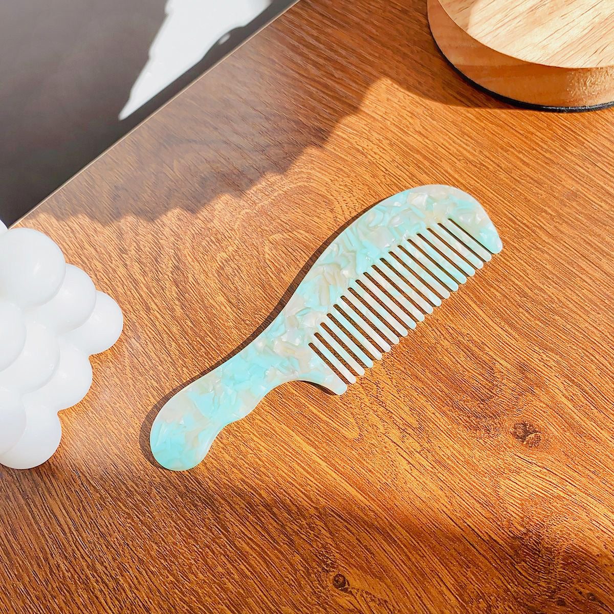 Portable plastic acetic acid acetate handle hair combs (5 pcs)
