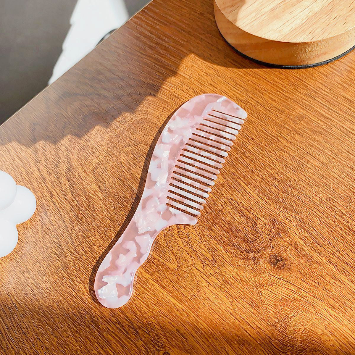 Portable plastic acetic acid acetate handle hair combs (5 pcs)
