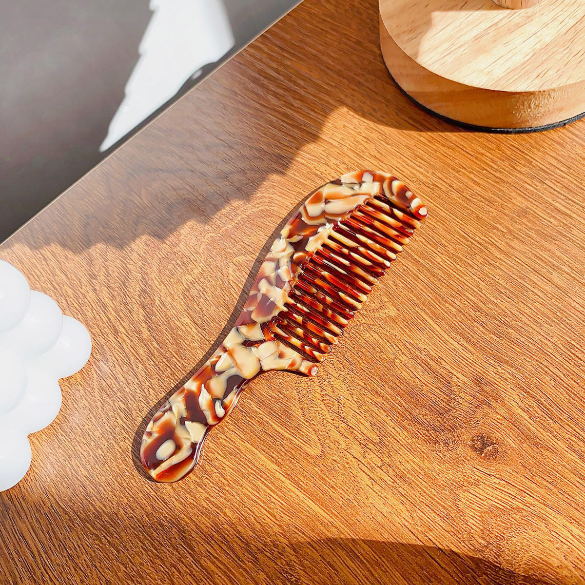 Portable plastic acetic acid acetate handle hair combs (5 pcs)