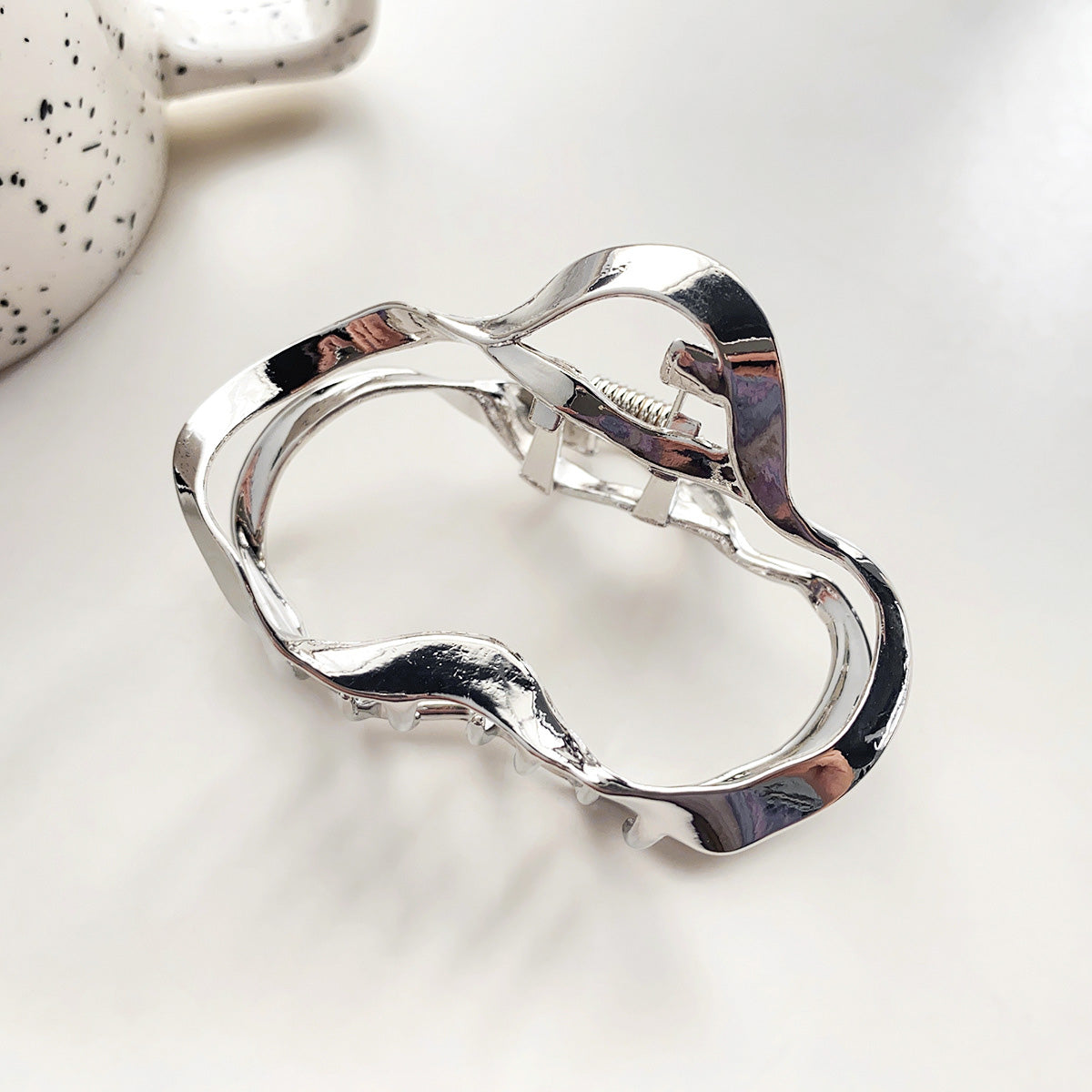 Metal alloy cloud shape wave claw hair clips (5 pcs)