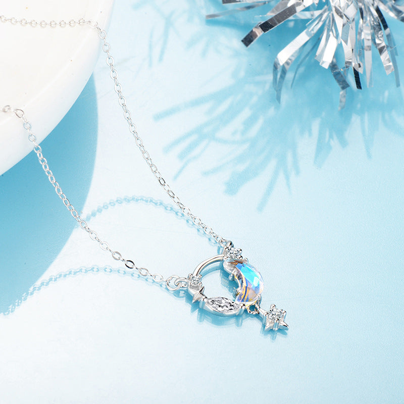 925 sterling silver star and moon pendant necklace set of 5