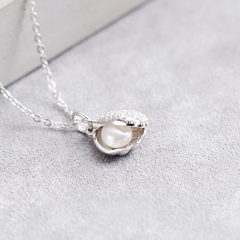 925 sterling silver pearl in sea shell pendant necklace set of 5