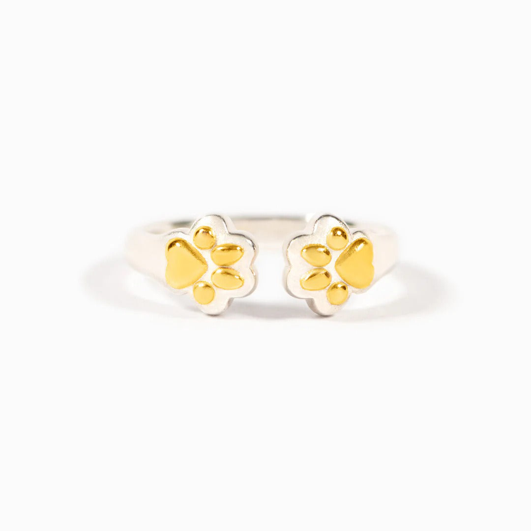 dog paw print jewelry rings for women – thoughtful gift for pet lovers and dog moms