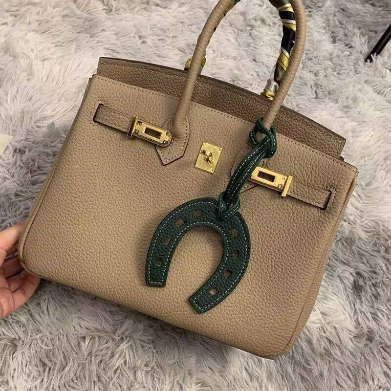 Leather Horseshoe Bag Charm Keychain (5 pcs)