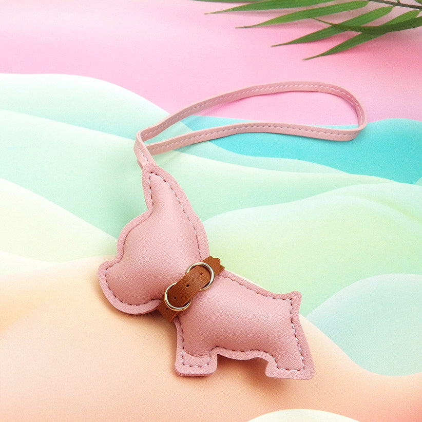PU Leather French Bulldog Keychain (5 pcs)