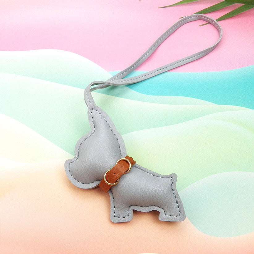 PU Leather French Bulldog Keychain (5 pcs)