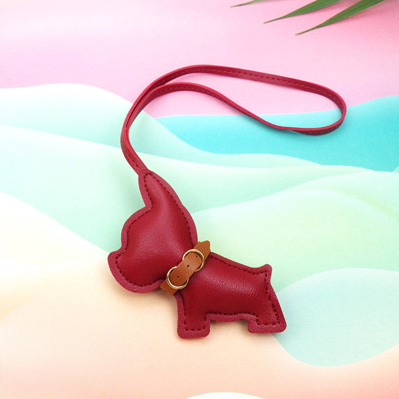 PU Leather French Bulldog Keychain (5 pcs)