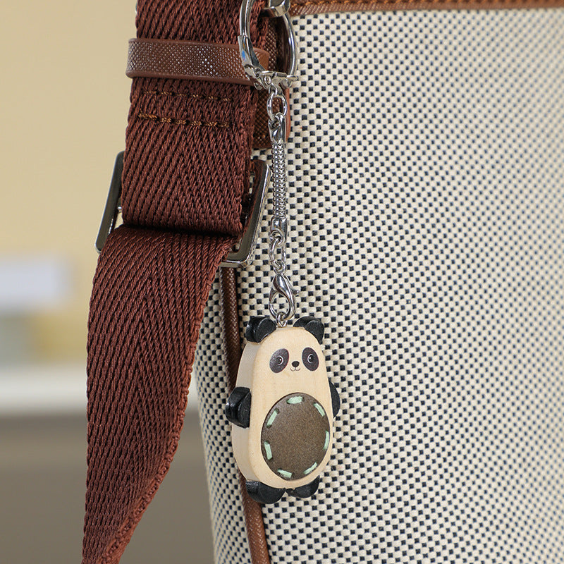 Hand-Carved Wooden Animal Keychain & Phone Charm (5 pcs)