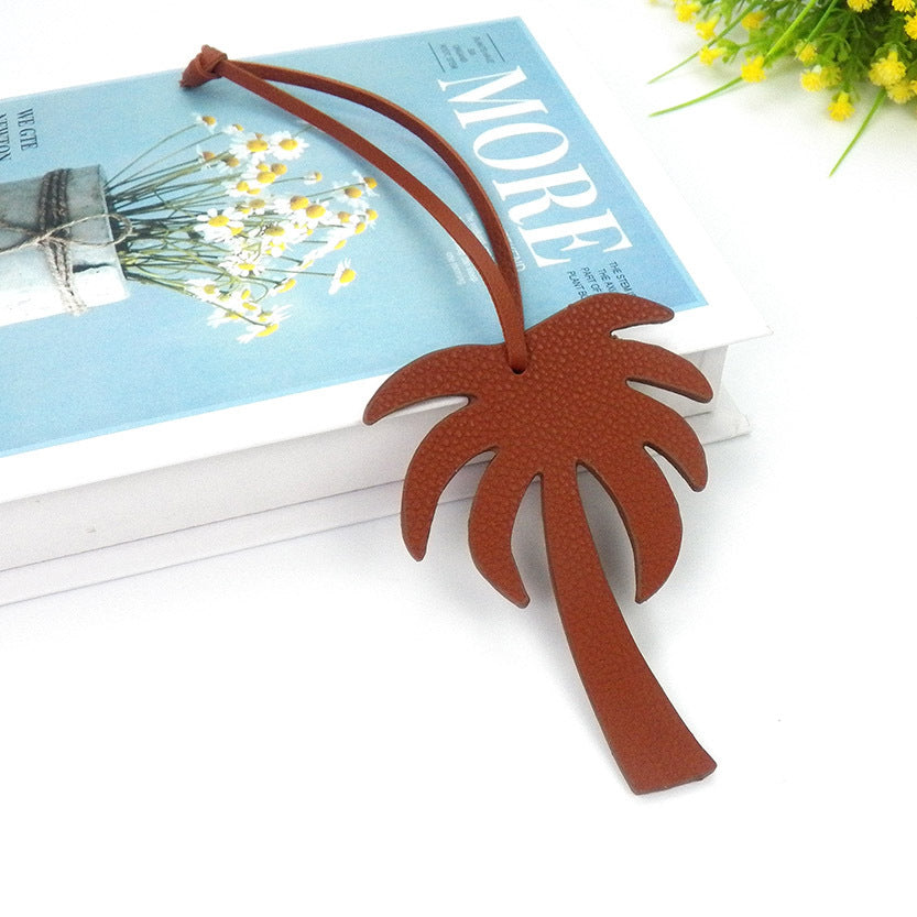 Creative Coconut Tree Leather Cord Keychain (5 pcs)