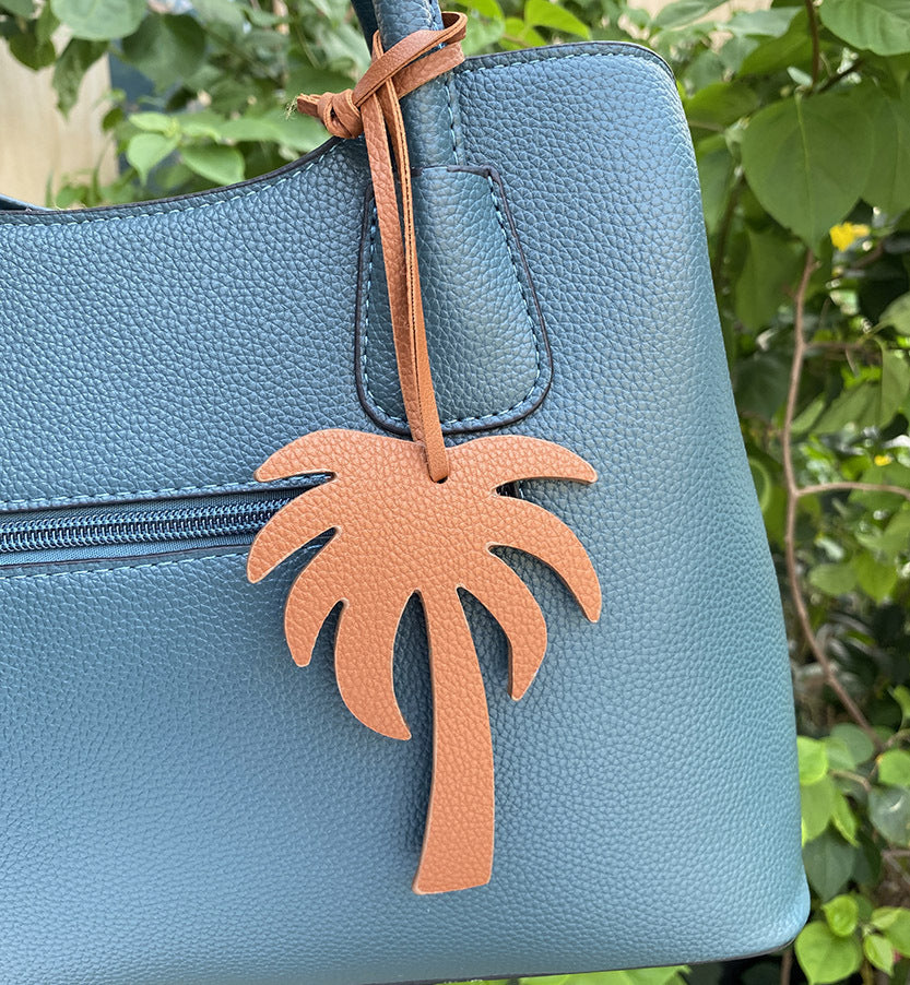 Creative Coconut Tree Leather Cord Keychain (5 pcs)