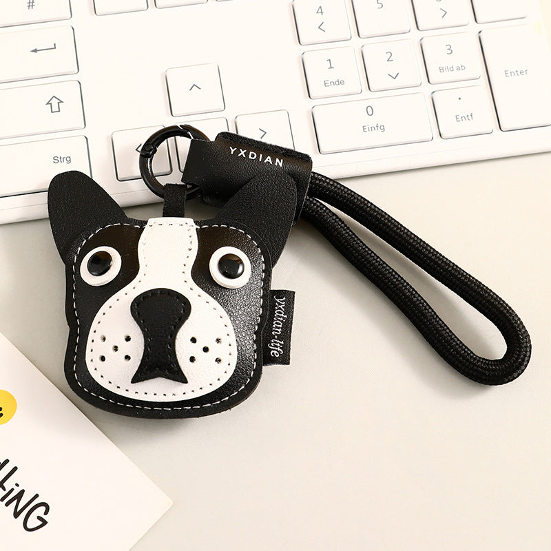 Creative Cartoon Leather Puppy Keychain – Couple’s Delicate Bag Charm & Car Pendant (5 pcs)