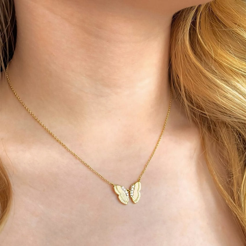925 silver butterfly pendant necklace