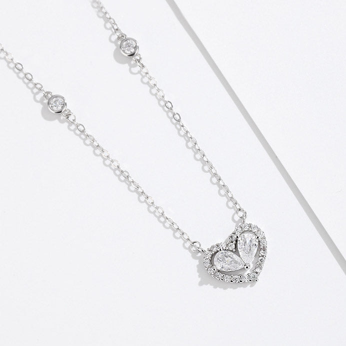 925 sterling silver heart necklace