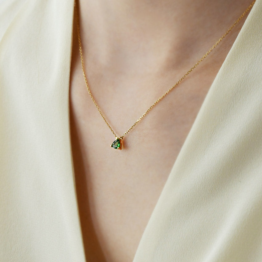 green emerald stone necklace for women