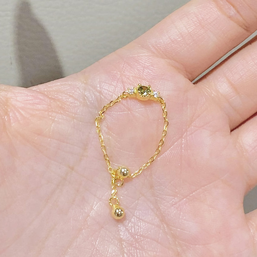 women 925 sterling silver adjustable chain rings