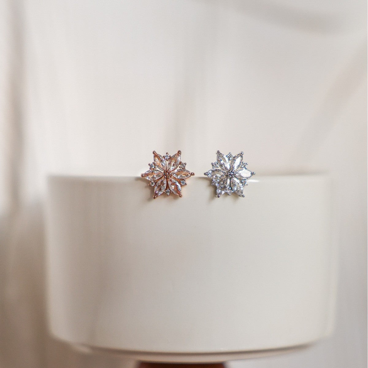 925 Sterling Silver Gold Plated Sparkling Cubic Zirconia Earrings (5 Pairs)