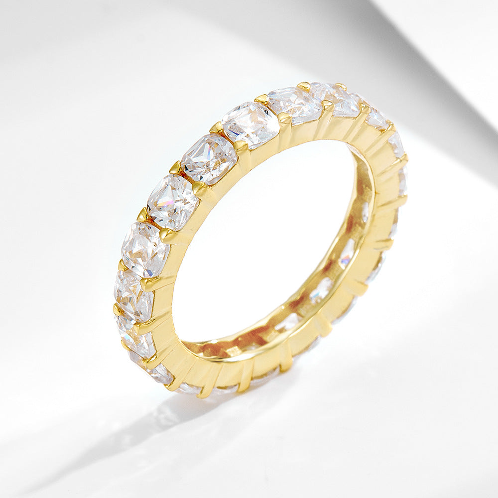 Wholesale Cubic Zirconia Rings Taylor Swift Inspired Radiant Cut CZ Engagement Ring for Bridal and Anniversary