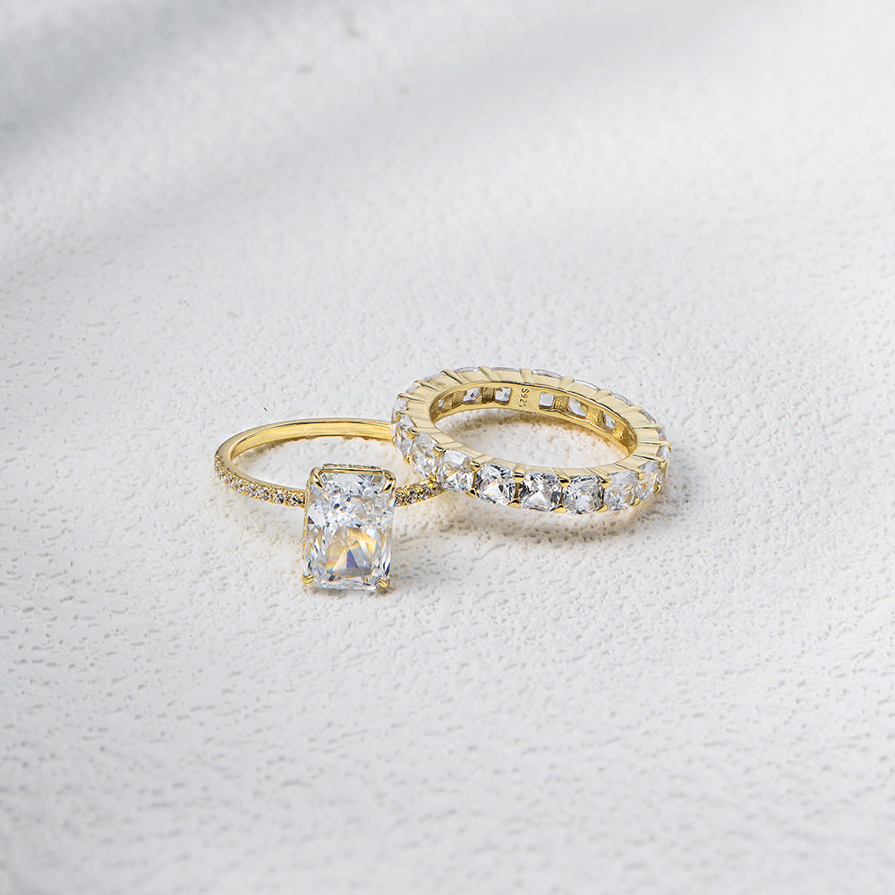 Taylor Swift Inspired Wedding Ring Wholesale Eternity Band Ring with Brilliant Cut Cubic Zirconia 925 Sterling Silver