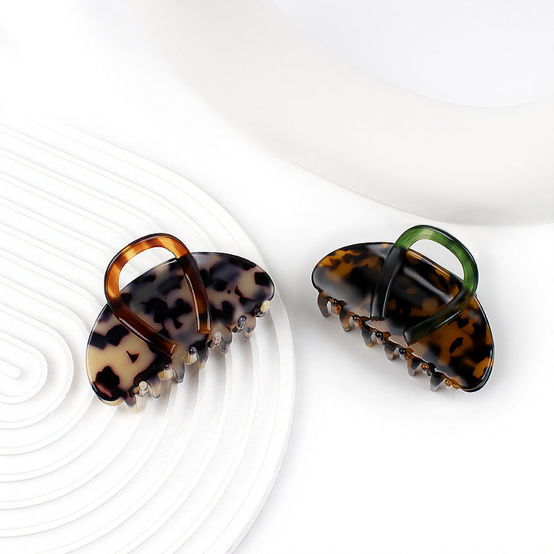 leopard hair claw clip acetate material for thick hair