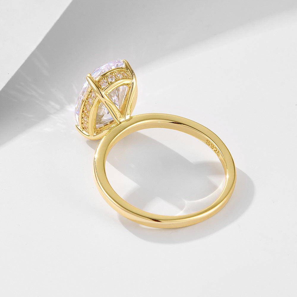 Classic gold plated 925 sterling silver wedding ring wholesale supplier