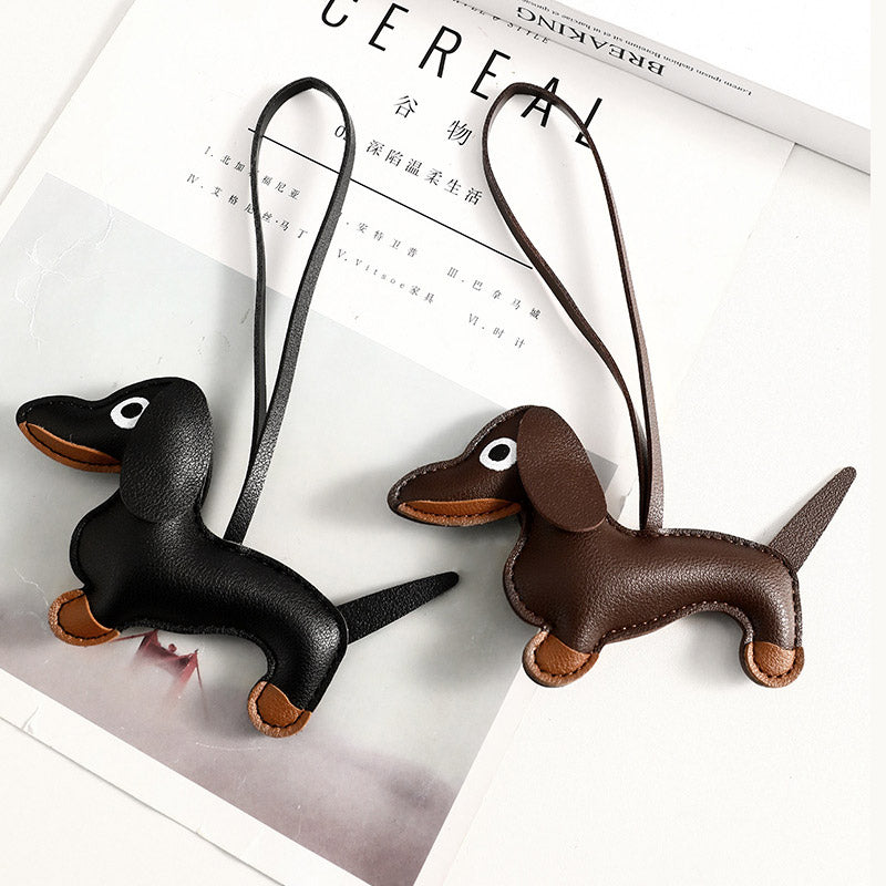 crossbag accessories decoration plush leather bag charm dog