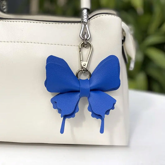 women handbag faux leather bow bag charm clip on key chain (5 pcs)