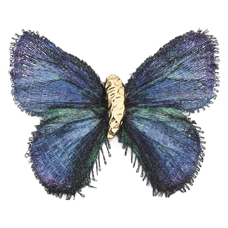 Gradient Embroidered Vintage Butterfly Brooch (5 pcs)