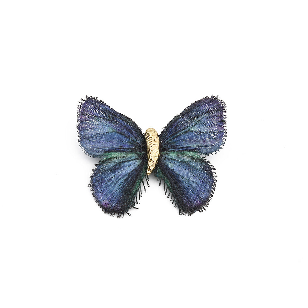 Gradient Embroidered Vintage Butterfly Brooch (5 pcs)