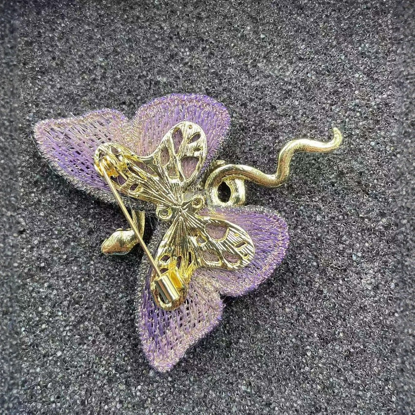 Snake Embroidery Butterfly Brooch (5 pcs)