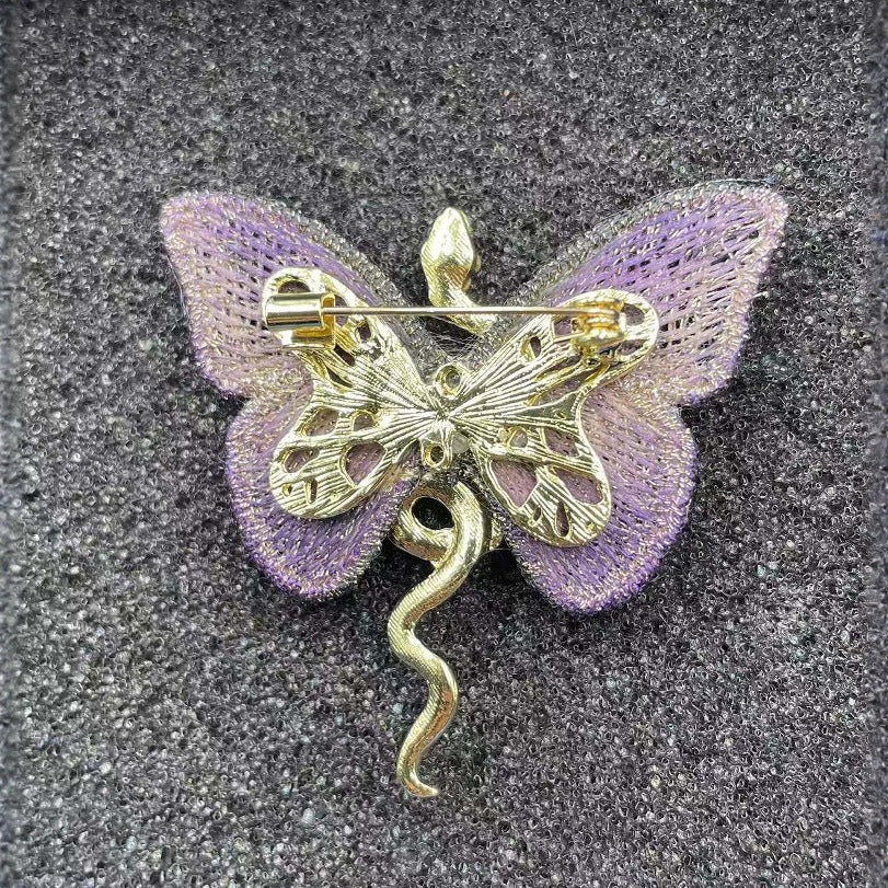 Snake Embroidery Butterfly Brooch (5 pcs)