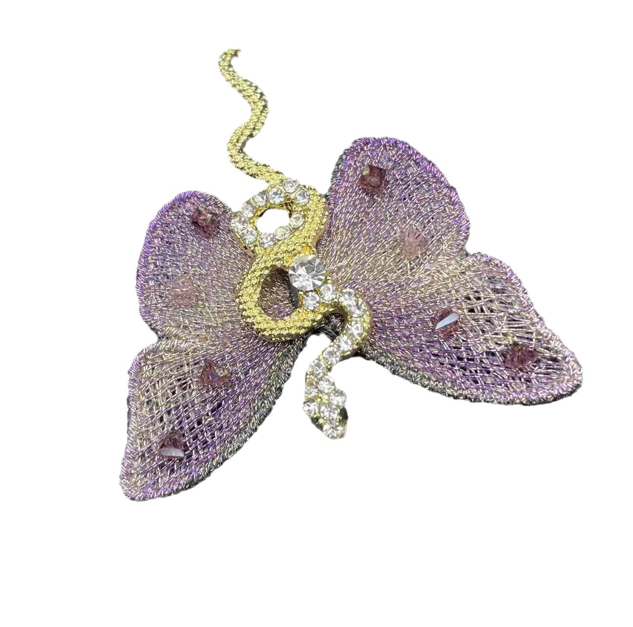Snake Embroidery Butterfly Brooch (5 pcs)