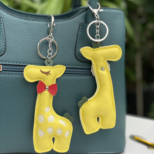 Giraffe PU Leather Animal Keychain (5 pcs)