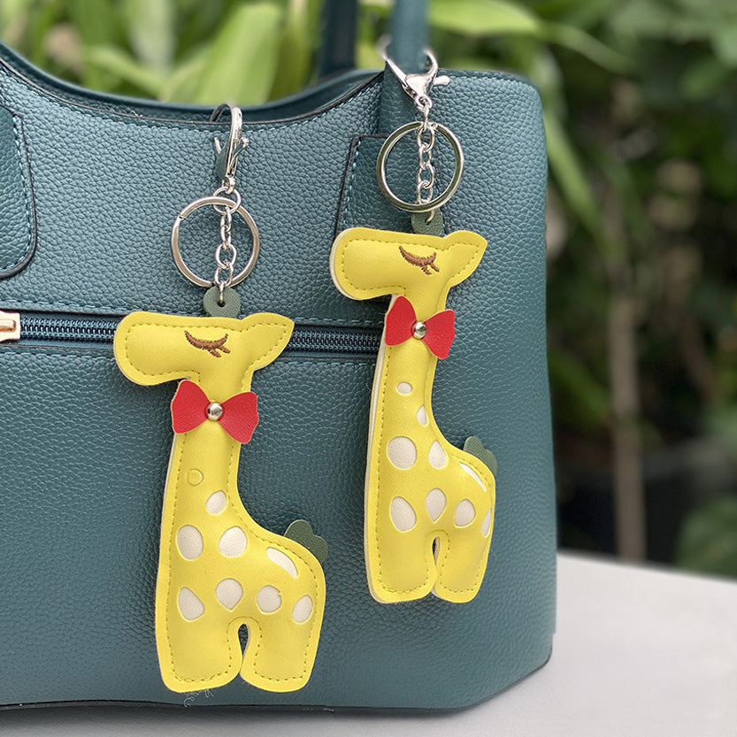Giraffe PU Leather Animal Keychain (5 pcs)