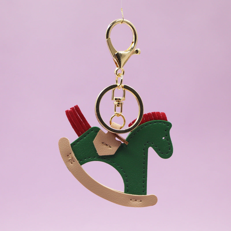 Green Rocking Horse Charm Pendant for Wholesale Keychains