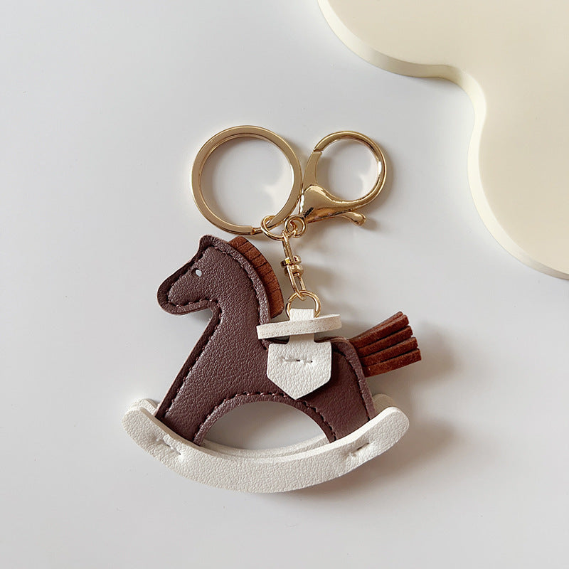Coffee Rocking Horse Charm Pendant Keychain Wholesale