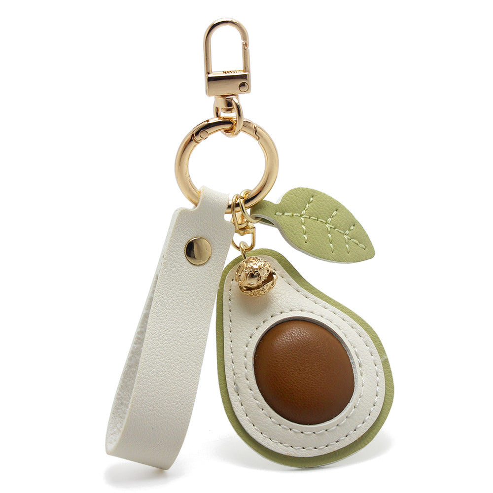 Cute avocado keychain in PU leather, purse keychain and bag charm wholesale