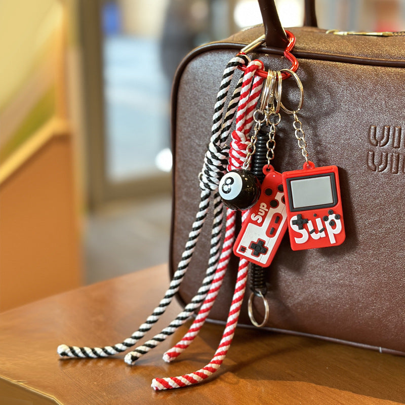 Retro Game Bag Charm with Billiard Ball Rope | Trendy Fashion Accessories Wholesale