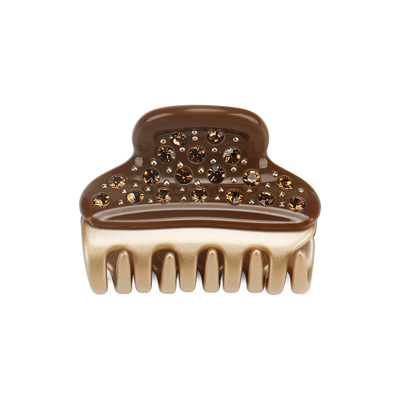 rhinestone claw clip navy blue french style crystal hair clip