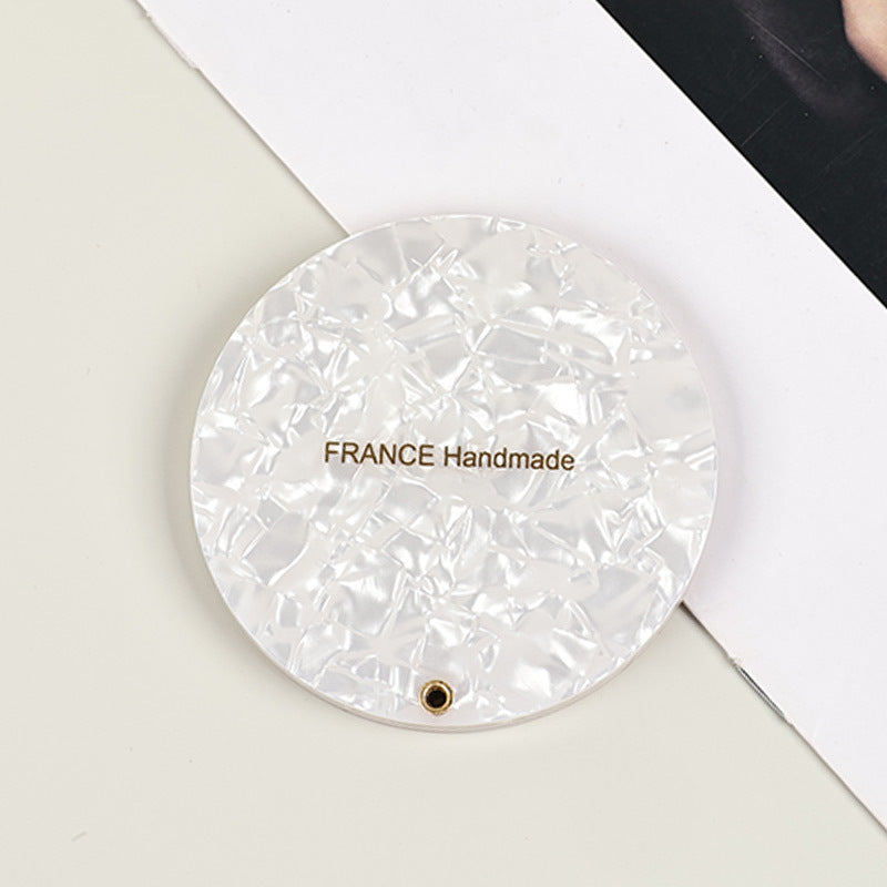 Small Hand Mirror Aesthetic Tortoiseshell Marble Compact Makeup Mirror (5 pcs)