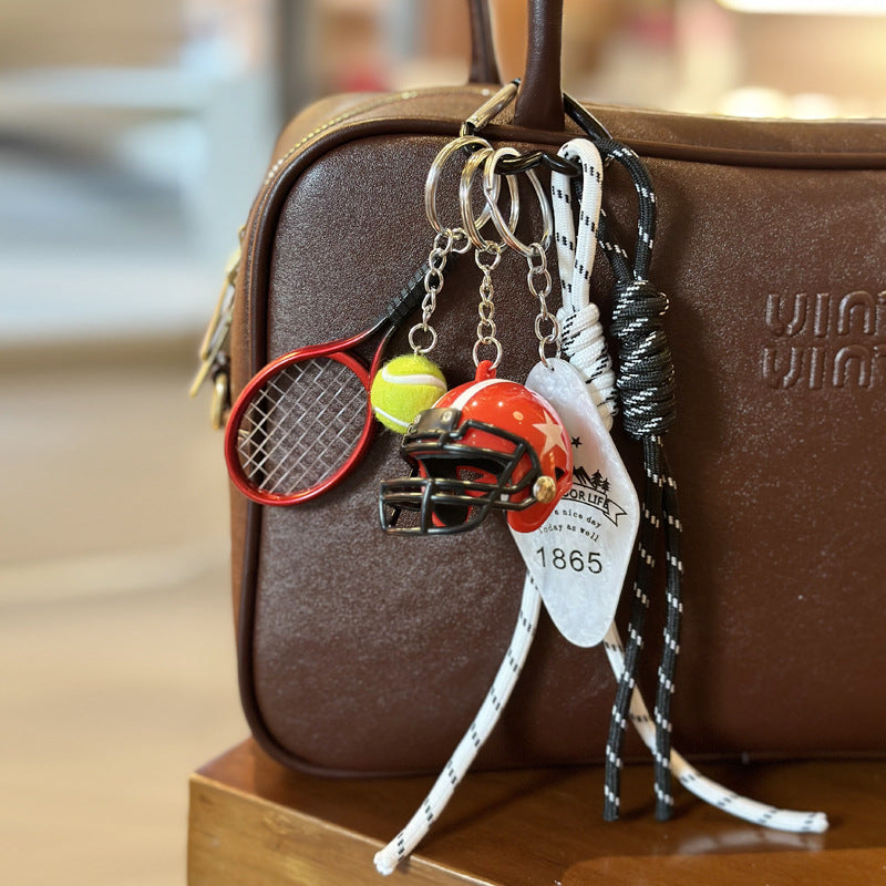 Sport Rope Bag Charm with Tennis and Football Design | Fashion Accessories Wholesale