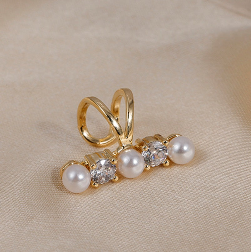 925 Sterling Silver Pearl Ear Cuff (5 Pairs)