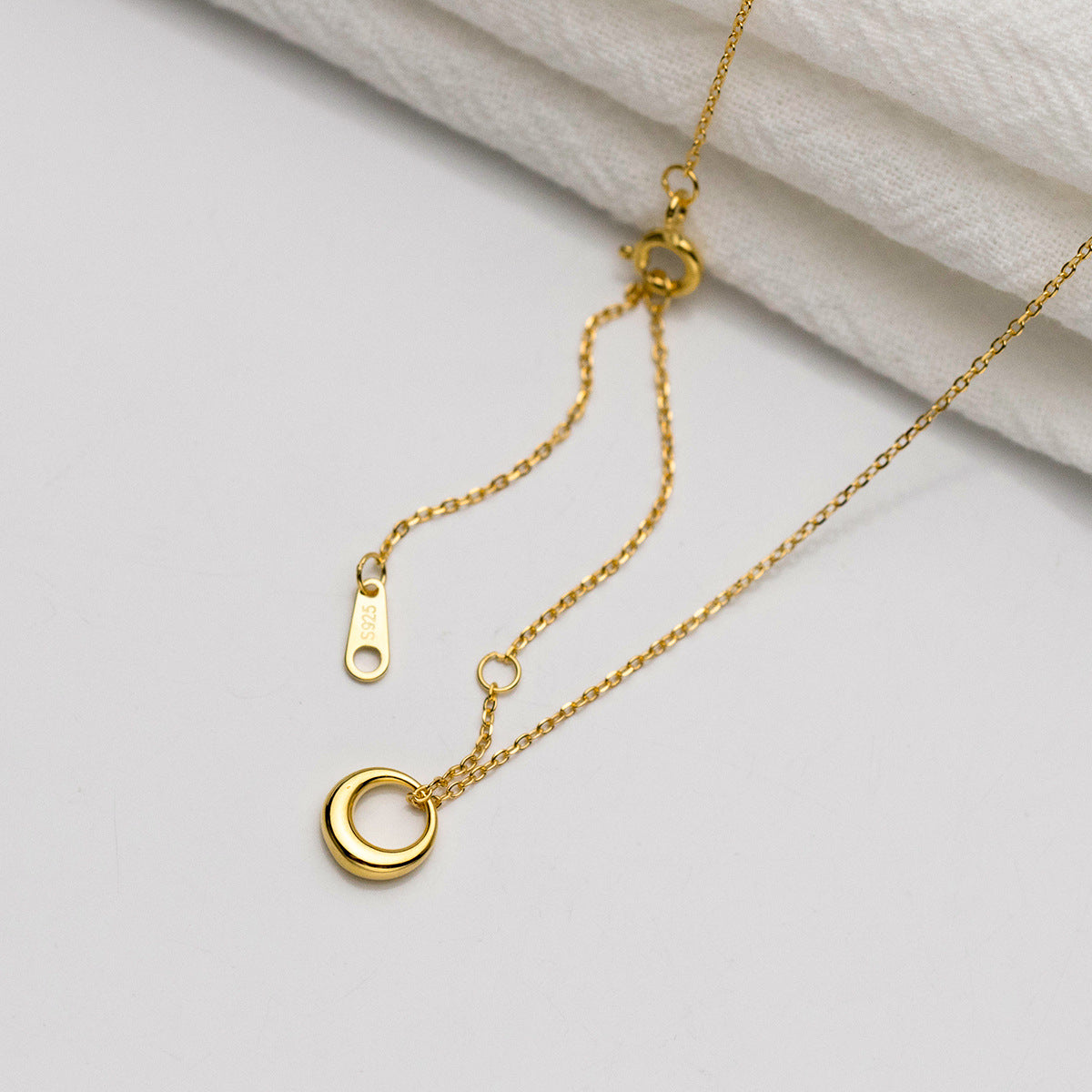 925 Sterling Silver Minimalist Hollow Pendant Necklace Set of 5