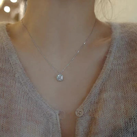 925 Sterling Silver Elegant Square Necklace with Cubic Zirconia Accent Set of 5