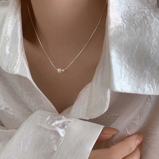 925 Sterling Silver Pearl Necklaces Set for Elegant Women Set of 5