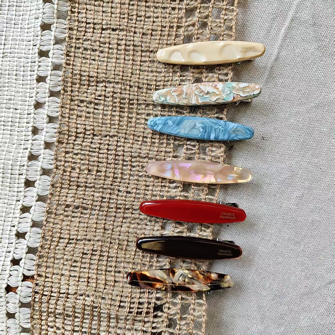 tortoise shell clip set acetate hair clip collection for women french barrette style