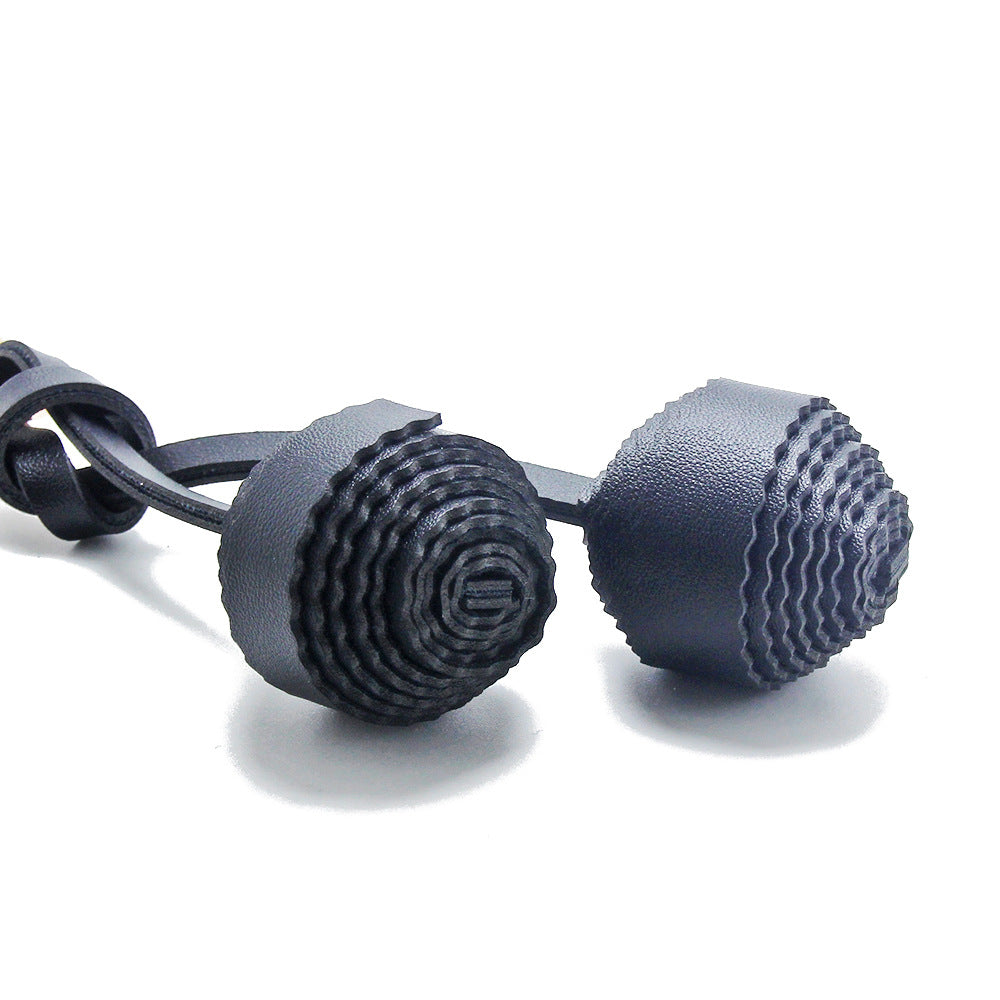 Wholesale black cherry keychain PU leather bag charm cute purse keychain bulk accessory