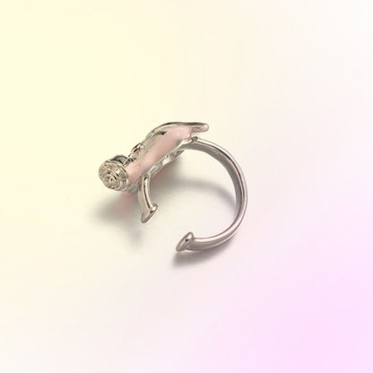 Wholesale 5 Pcs Brass Pink Enamel Ear Cuff Non Pierced Clip On Earrings