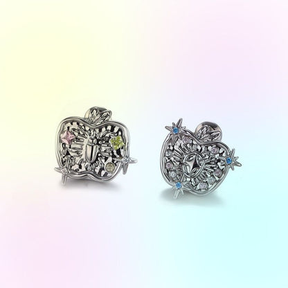 Wholesale 5 Pcs Brass Starry Sky Adjustable Ring Zircon Galaxy Jewelry
