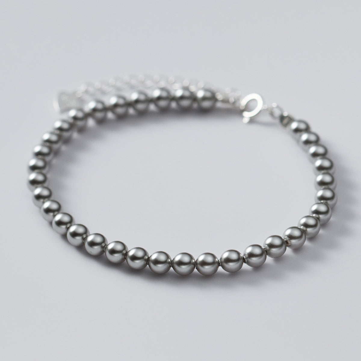 Bracelet chaîne de perles 4 mm en argent sterling 925 Lot de 10